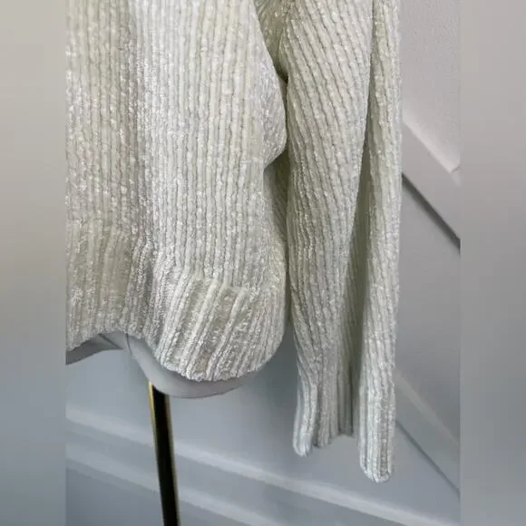 Show Me Your Mumu Oversized Jesse Sweater Cream Chenille Knit Size Small - Picture 5 of 12